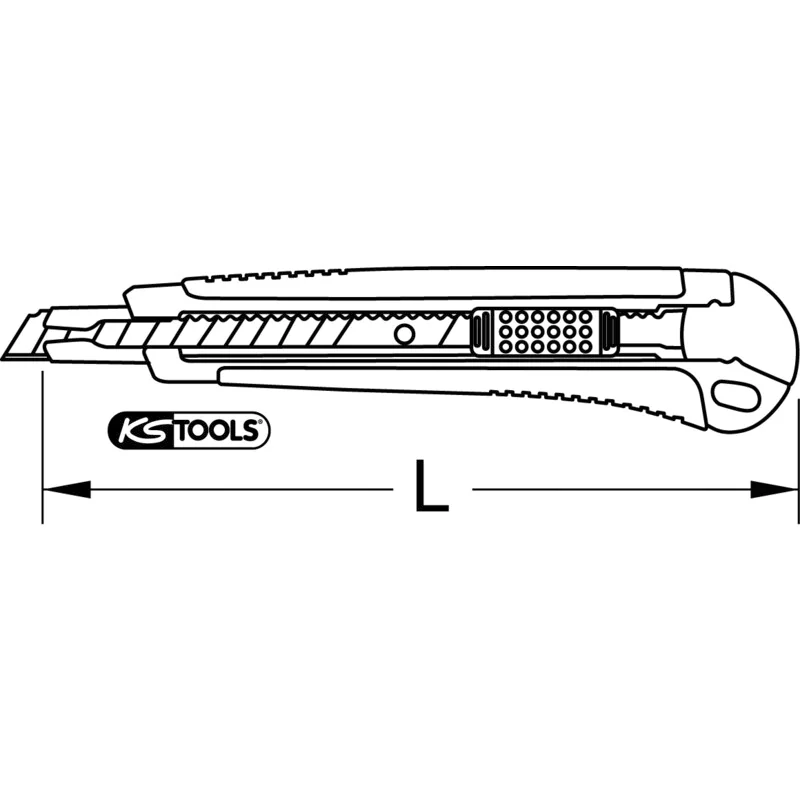 KS Tools - 9072152 - Utility Knife, Snap Off Blade, 140mm