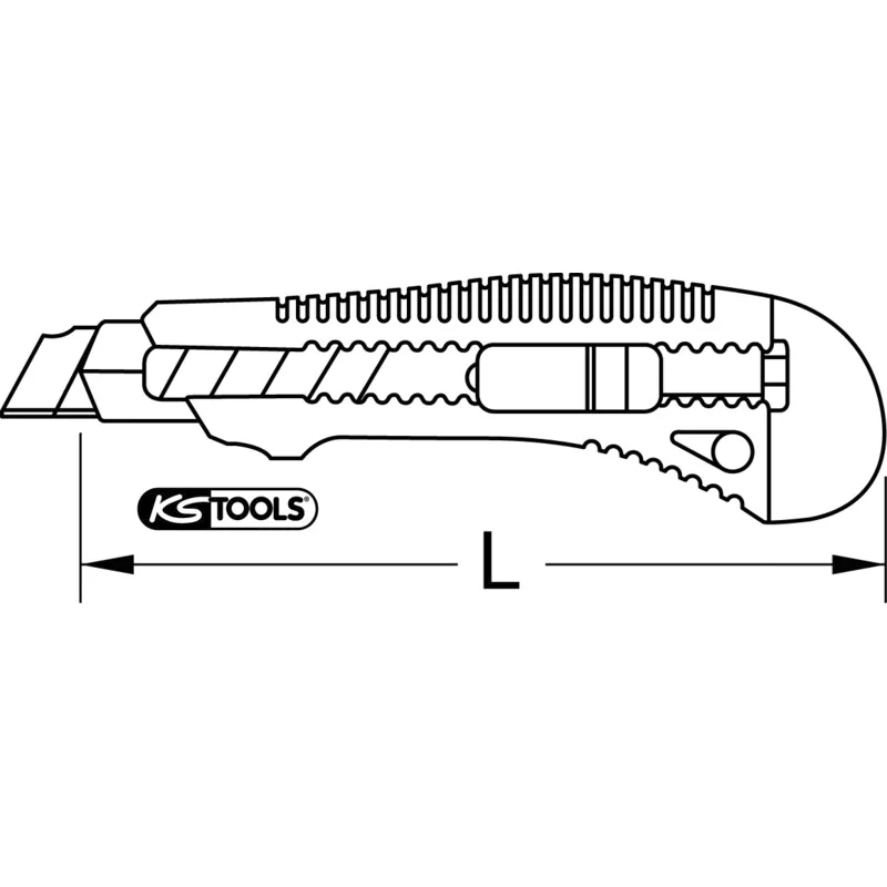 KS Tools - 9072157 - Standard Universal Snap-Off Blade Knife, 140 mm