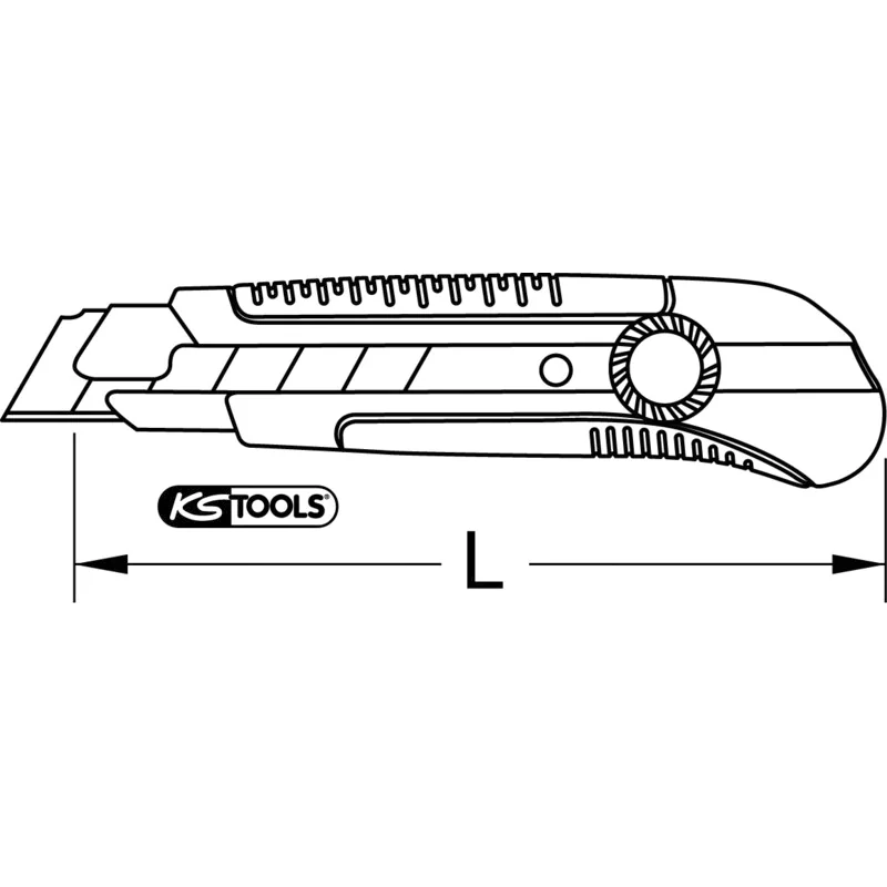 KS Tools - 9072158 - Comfort Snap-Off Blade Knife, 180 mm
