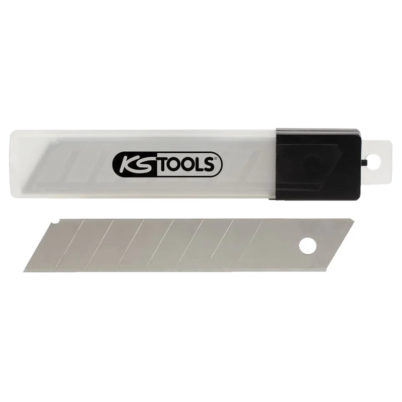 KS Tools - 9072166 - Snap-Off Blades 0.5 x 18 x 100 mm, Dispenser With 10 Pcs.