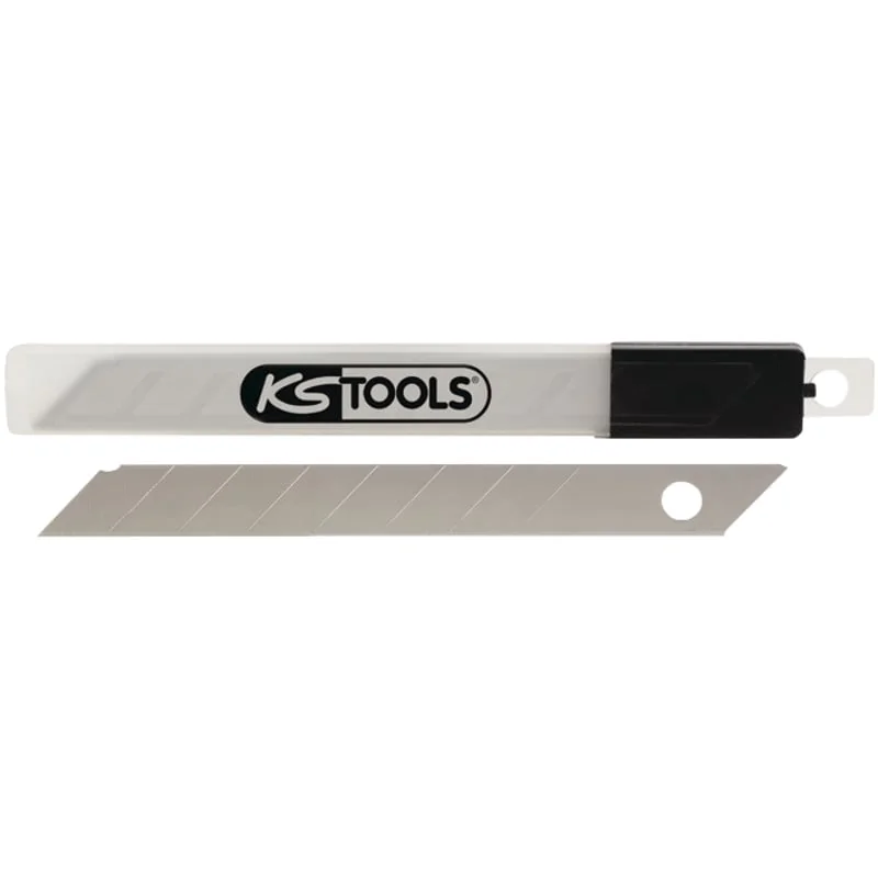 KS Tools - 9072168 - Snap-Off Blades 0.4x9x80 mm, Dispenser With 10 Pcs.