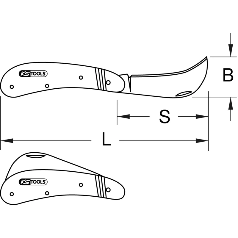 KS Tools - 9072185 - Folding Knife For Electricians, 1 Sickle