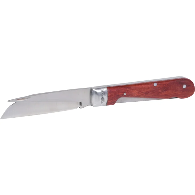 KS Tools - 9072188 - Folding Knife For Electricians, 1 Straight Blade, 1 Pointed Blade