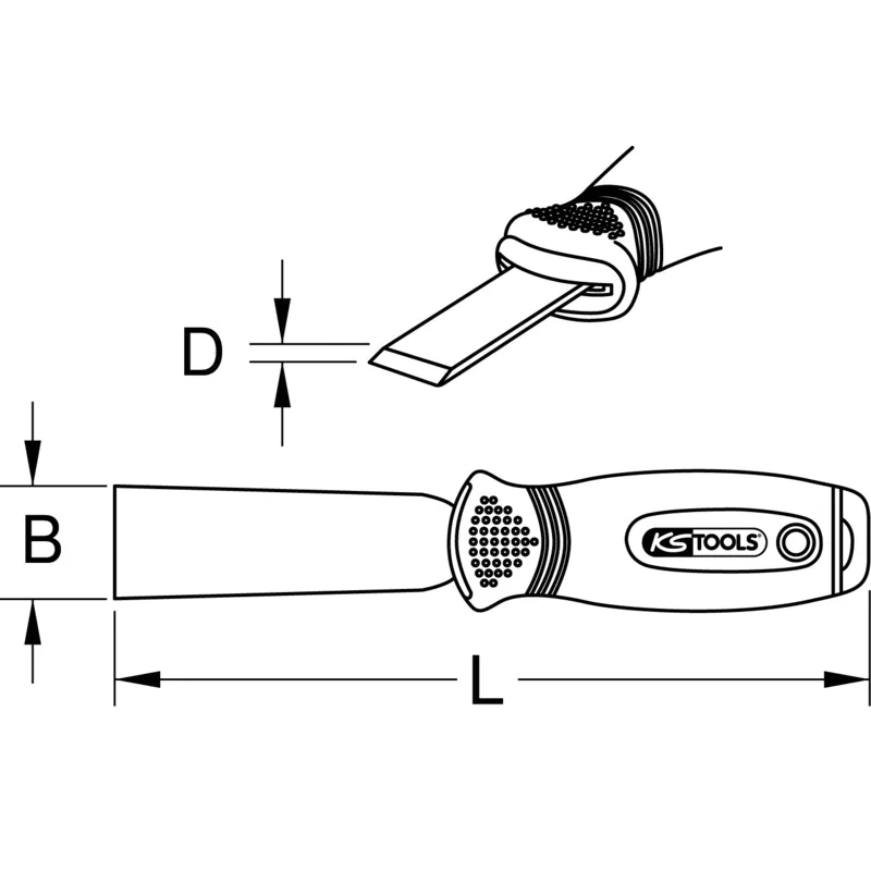 KS Tools - 9072211 - Scraper Chisel Stainless Steel