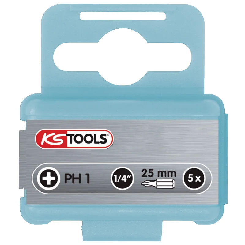 KS Tools - 9102207 - 1/4 Inch INOX+ Bit PHILLIPS®, 5pcs, PH3