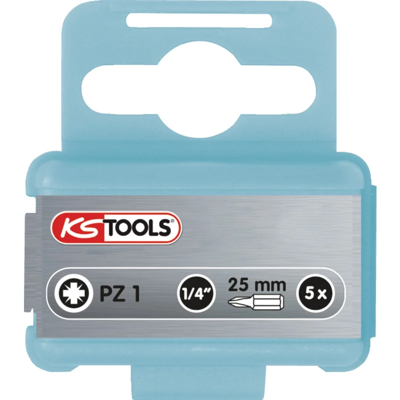 KS Tools - 9102225 - 1/4 Inch INOX+ Bit POZIDRIV®, 5pcs, PZ3