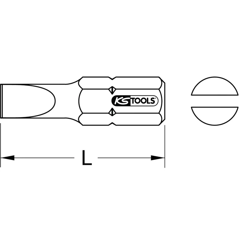 KS Tools - 9102234 - 1/4 Inch INOX+ Bit Slot, 3mm