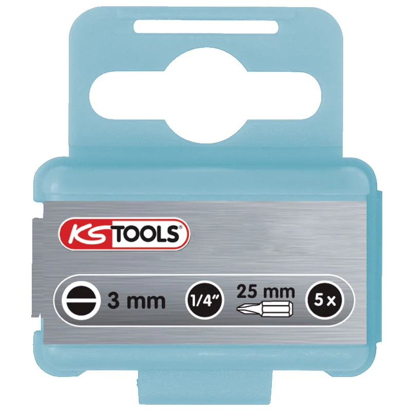 KS Tools - 9102243 - 1/4 Inch INOX+ Bit Slot, 5pcs, 6.5mm