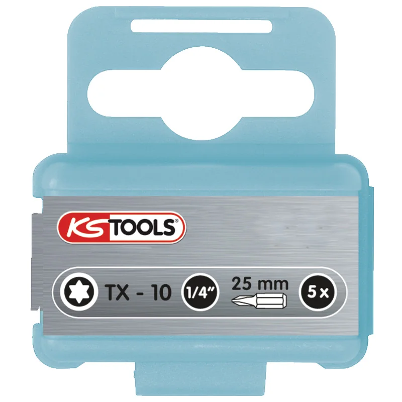 KS Tools - 9102312 - 1/4 Inch INOX+ Bit TX, 25mm, 5pcs, T10