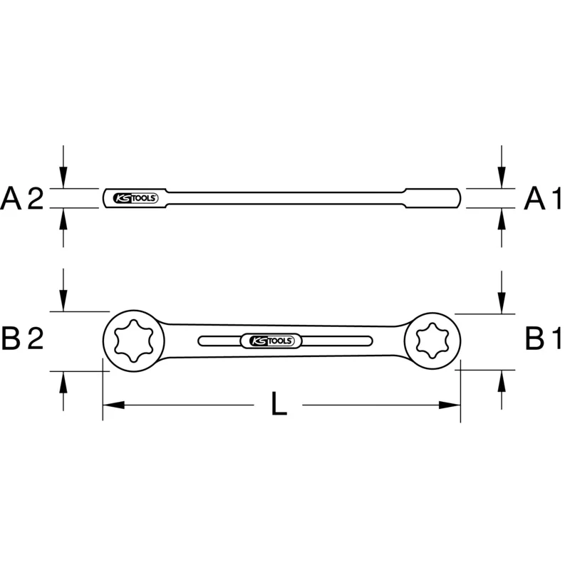 KS Tools - 9110375 - Classic Ring Spanner ETX, E16XE22