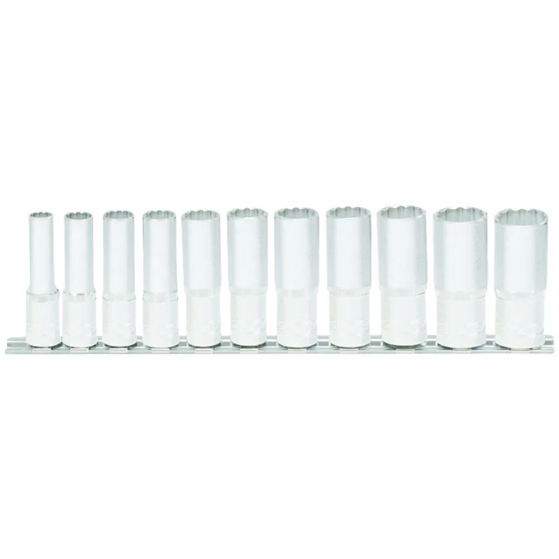 KS Tools - 9110606 - 3/8 Inch Bi Hex Socket Set Deep, 11 Pcs