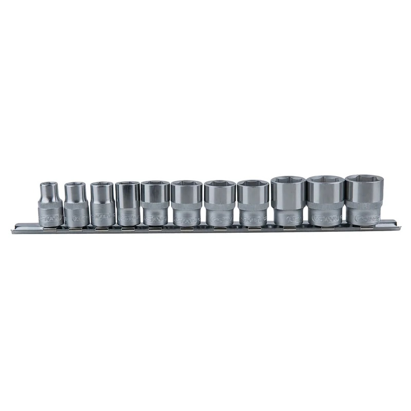 KS Tools - 9110608 - 3/8 Inch Hexagonal Socket Set, 11 Pcs