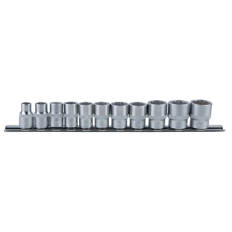 KS Tools - 9110609 - 3/8 Inch Bi Hex Socket Set, 11 Pcs