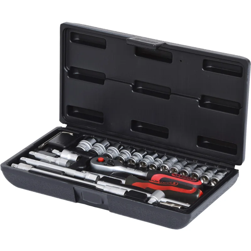 KS Tools - 9110625 - 1/4 Inch Socket Wrench Set, 25 Pcs.