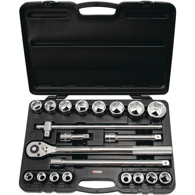 KS Tools - 9110752 - 3/4 Inch CLASSIC Hexagonal Socket Set 21 Pcs.