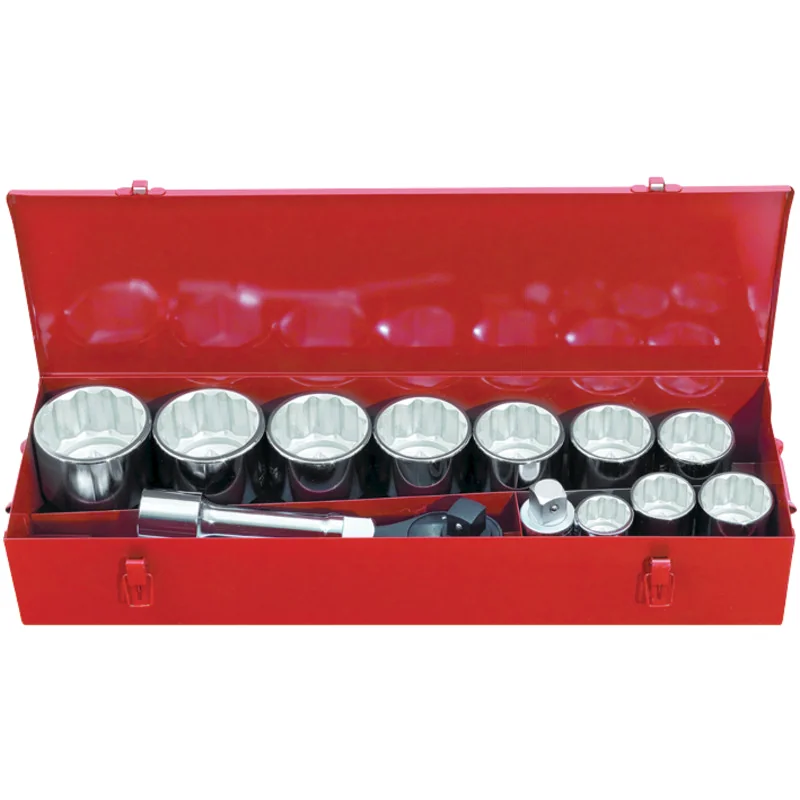 KS Tools - 9110814 - 1 Inch Socket Wrench Set, 15 Pcs.