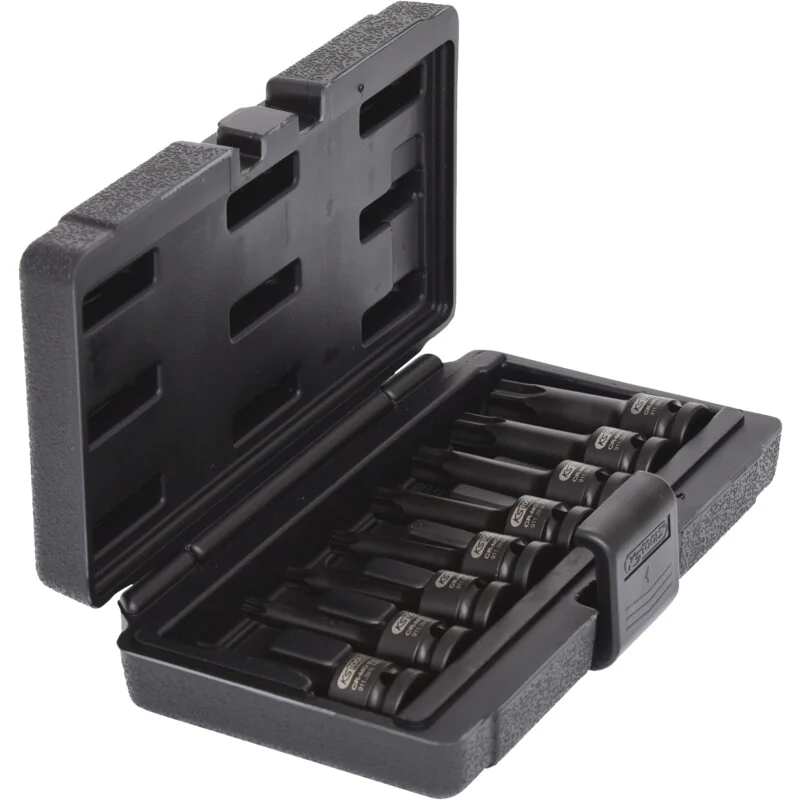 KS Tools - 9110901 - 1/2 Inch Impact Bit Socket Set For TX Bolts, 8 Pcs., T30-T80