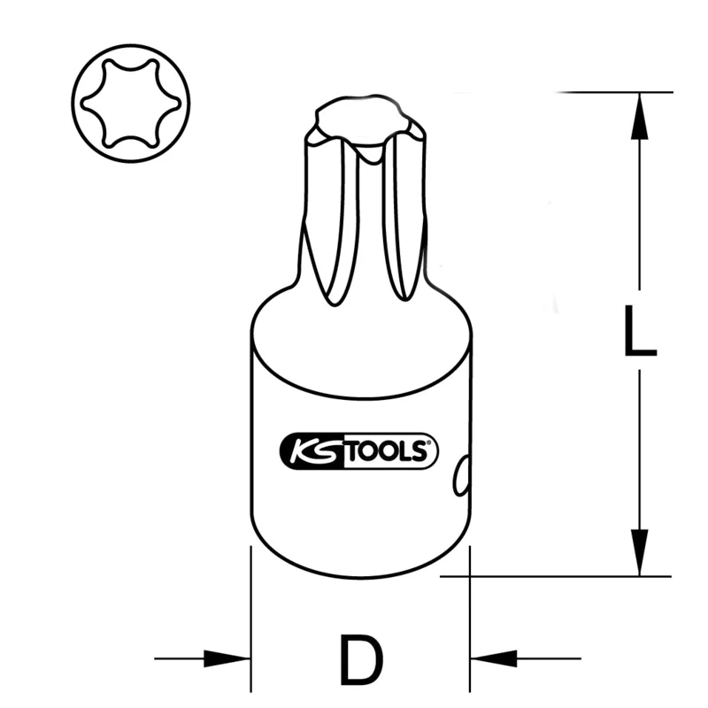 KS Tools - 9110912 - 1/2 Inch Impact Bit Socket For TX, T 30