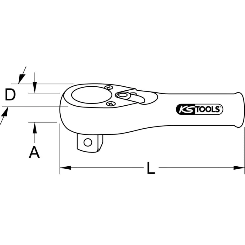 KS Tools - 9111019 - 1 Inch Reversible Ratchet, 24 Teeth