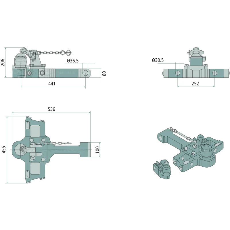 Scharmüller - 009603211A11 - Support Plate K80® MF Dyna-6 7719-7726