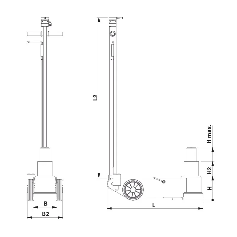AC Hydraulic - 50-2 - Air-hydraulic car jack