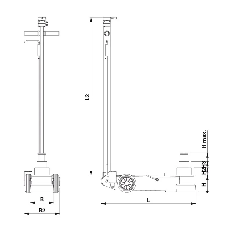 AC Hydraulic - 50-3 - Air-hydraulic car jack