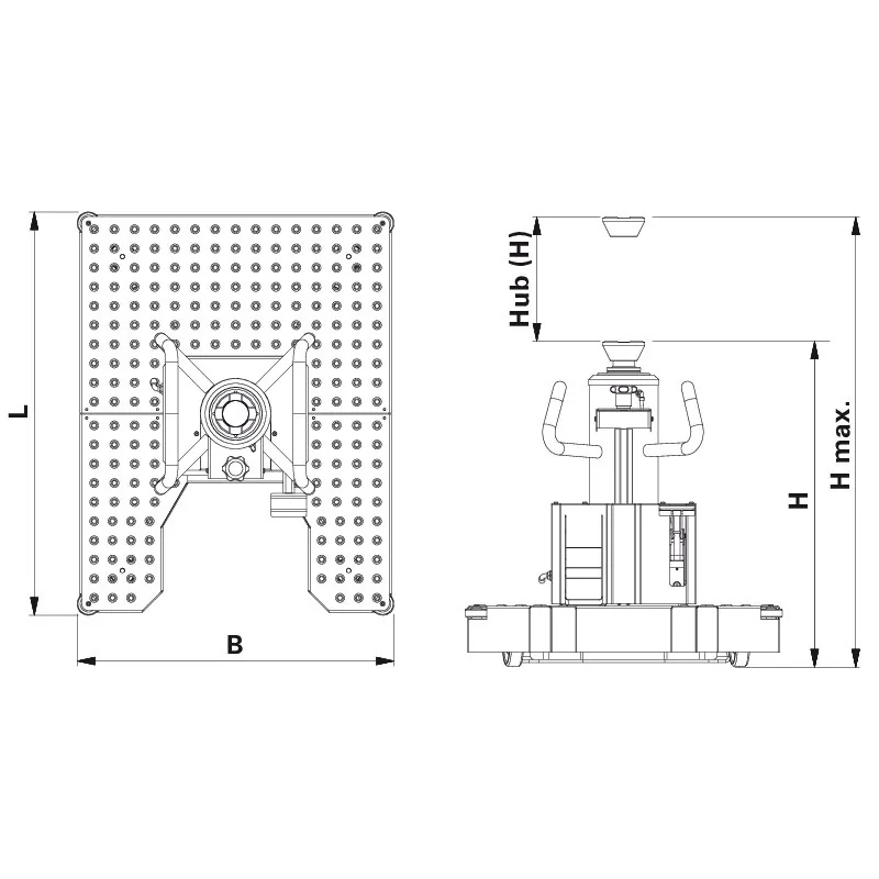 AC Hydraulic - GGD150F - Air-hydraulic pit jack