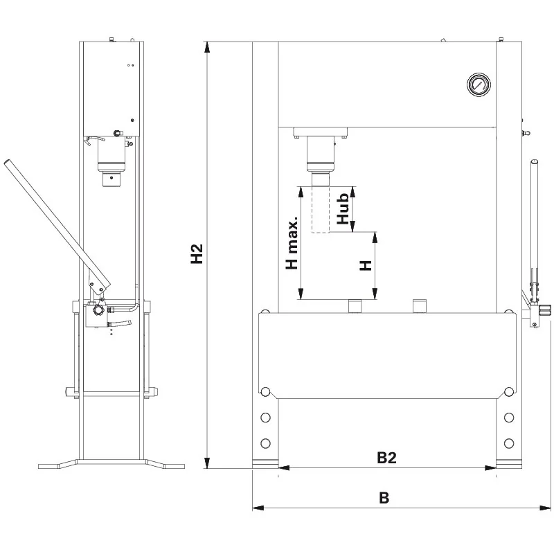 AC Hydraulic - PJ25H - Hand Hydraulic Press