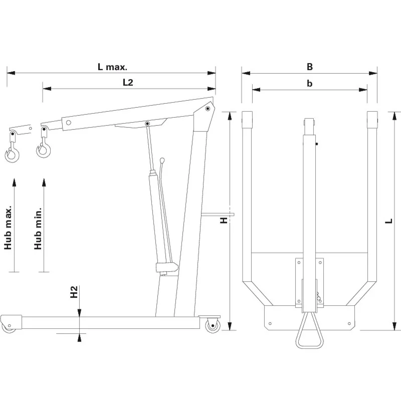 AC Hydraulic - WN20 - Hydraulic workshop crane
