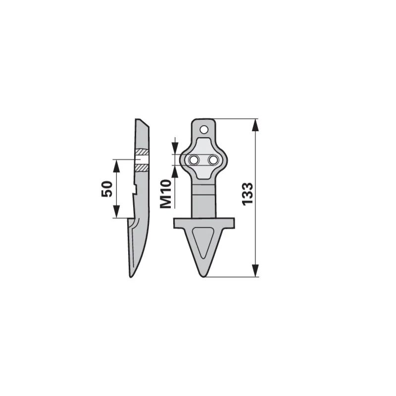 Aebi - 1228681-2 - End mulch finger