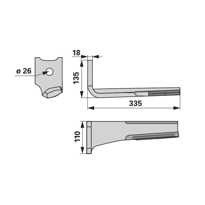Agricarb - 873.40.220.0 - Rotary harrow tine