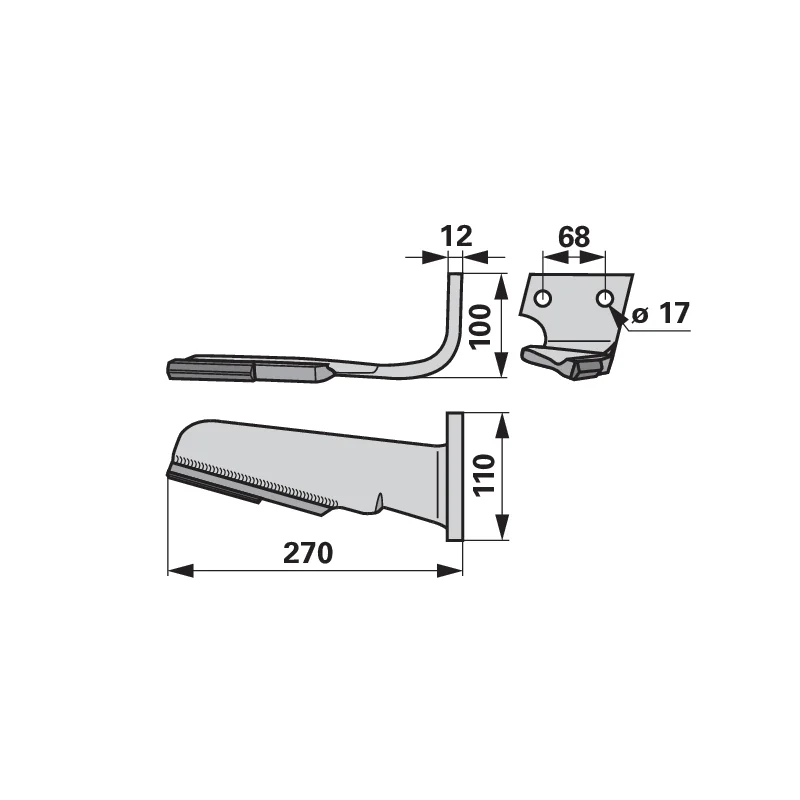 Agricarb - DKU 0494D - Rotary harrow tine
