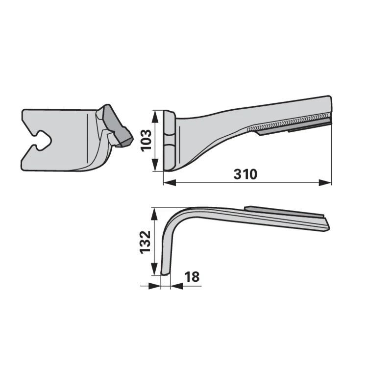 Agricarb - DLM7110-OG - Rotary harrow tine