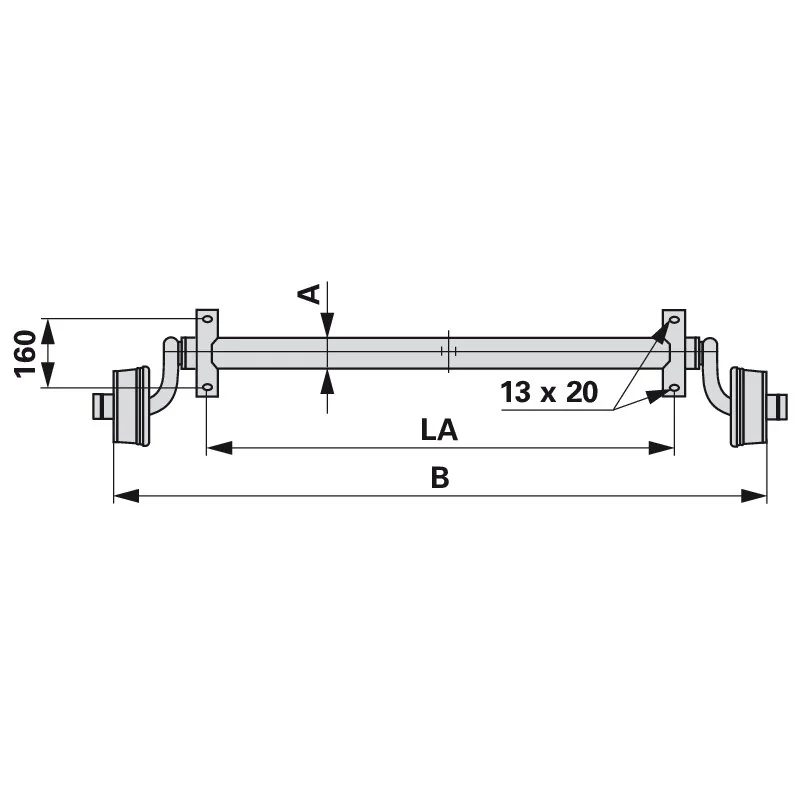 AL KO - 249512 - Brake axle