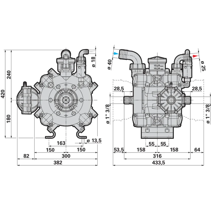 Annovi Reverberi - AR 160 BP/C - Piston Diaphragm Pump
