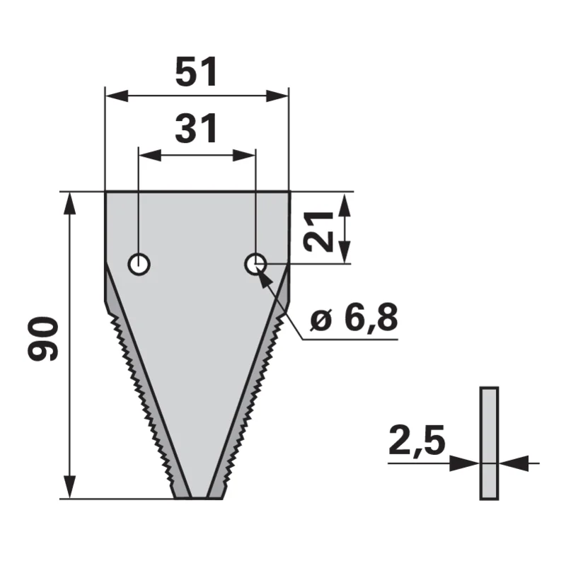 BCS - 563.58716 - Mower blade (Pack of 25)