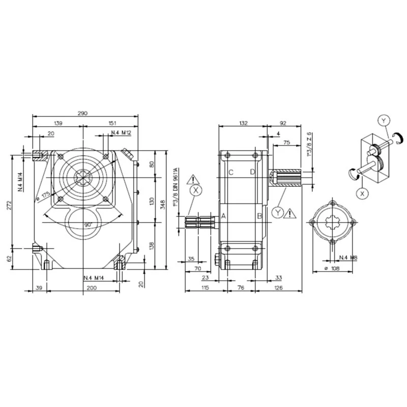 Bondioli Pavesi - ZBMS6016308020 - Spur gear drive