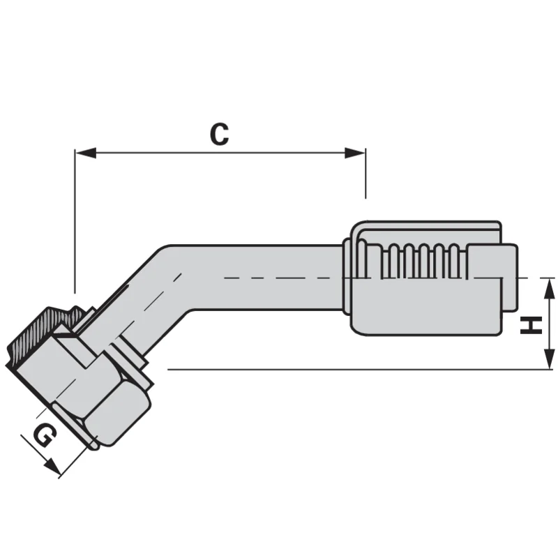 Burgaflex - 52702-08-08S - Sealing cone KL SAE, 45°, DN10, 3/4-16