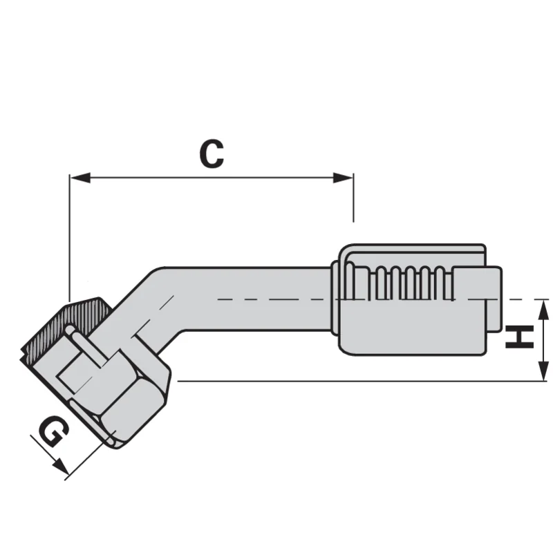 Burgaflex - 52705-06-06S - Sealing cone KL ORL, 45°, DN08, 5/8-18