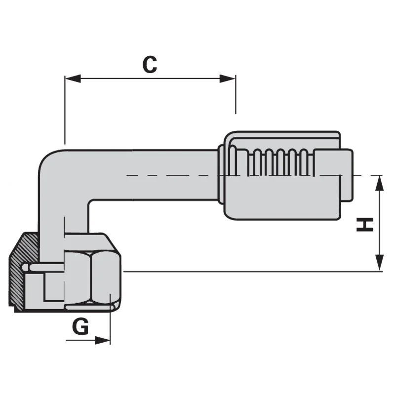 Burgaflex - 52706-06-08S - Sealing cone KL ORL, 90°, DN10, 5/8-18