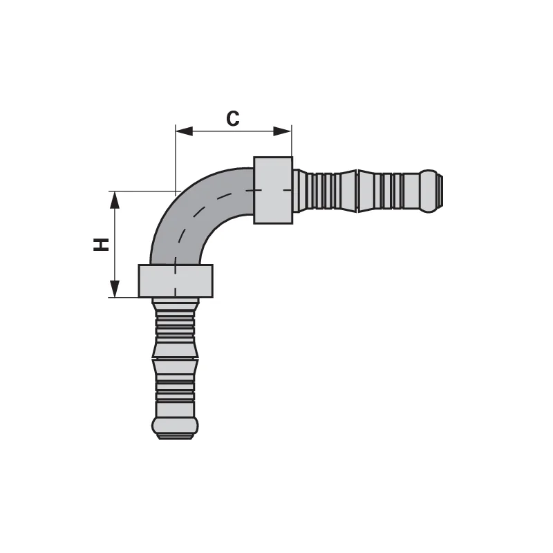 Burgaflex - 548749-08-08 - Clip Hose Connector