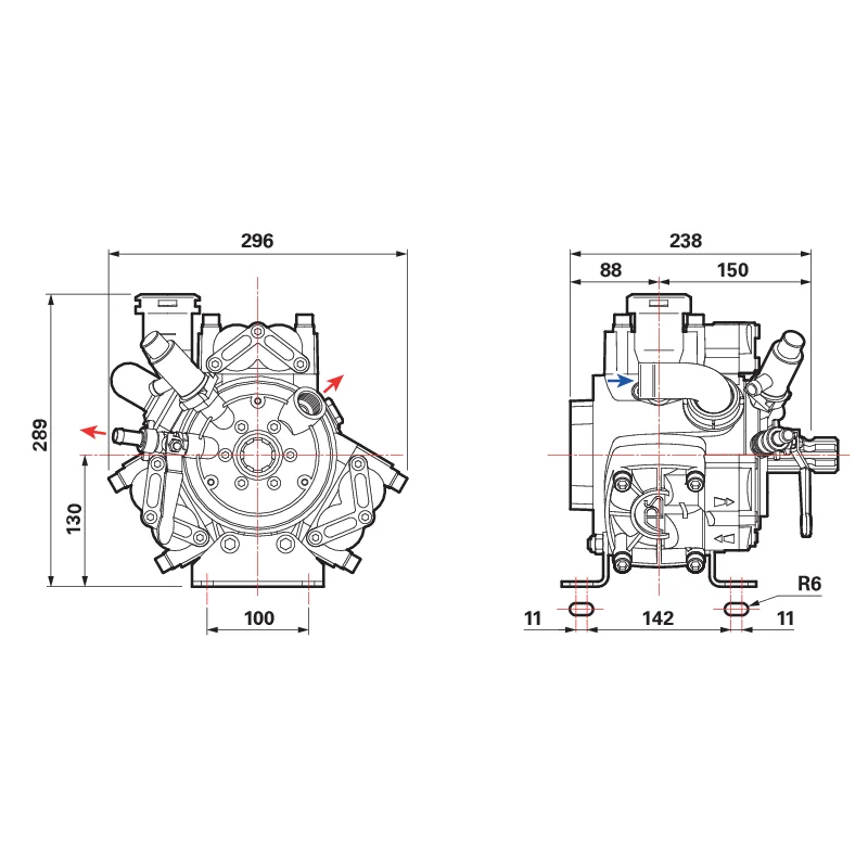 Comet - 30012-00009 - Piston Diaphragm Pump