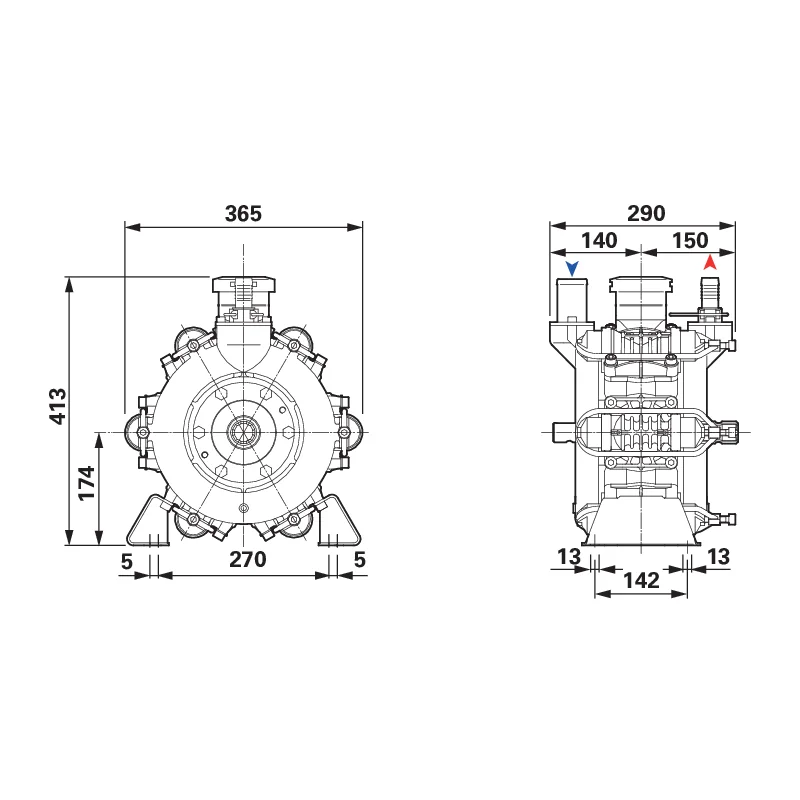 Comet - 6105003600 - Piston Diaphragm Pump
