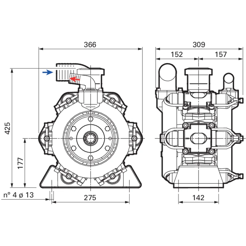 Comet - 6132000200 - Piston Diaphragm Pump