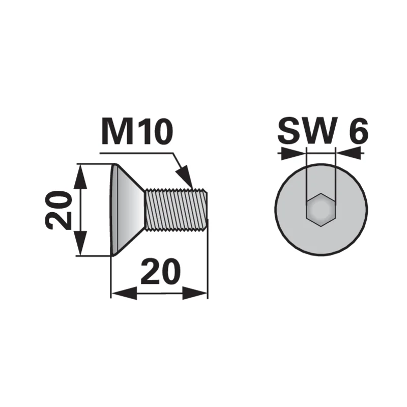 ESM - 562.0250 - Countersunk screw