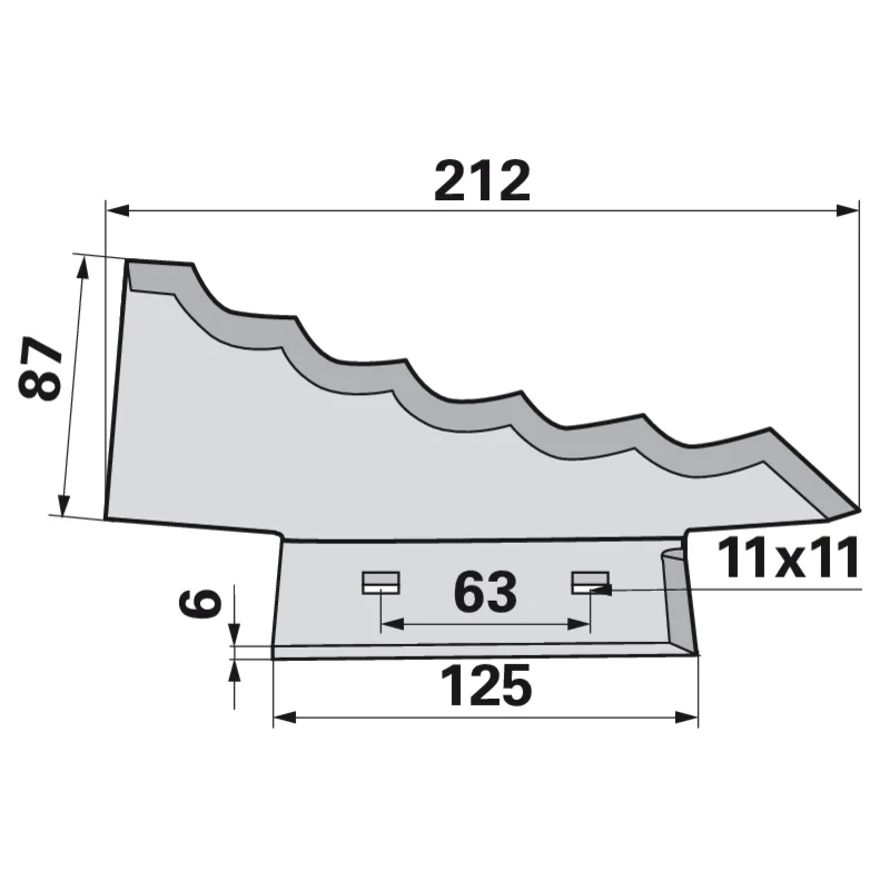 FRANK - 701358 - Mixer wagon blade