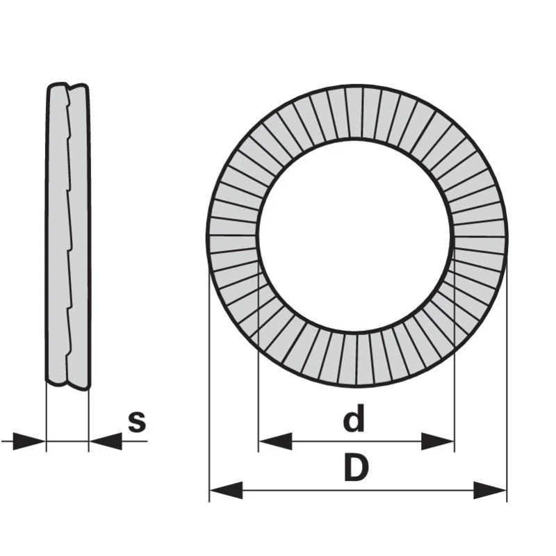 Heico - HLS-16 - Wedge lock washers (Pack of 10)