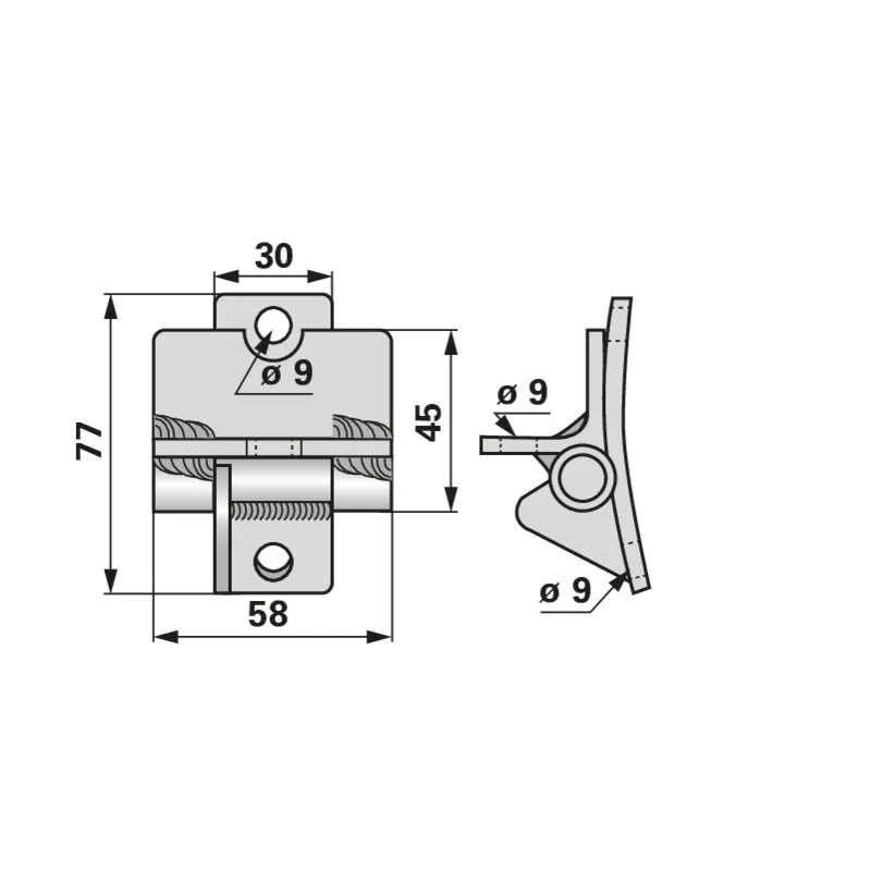 HILL RAKE - 0.4015.721.0 - Swivel tine holder