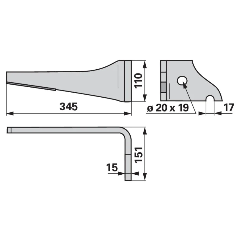 IQparts - KZ400005D - Rotary harrow tine