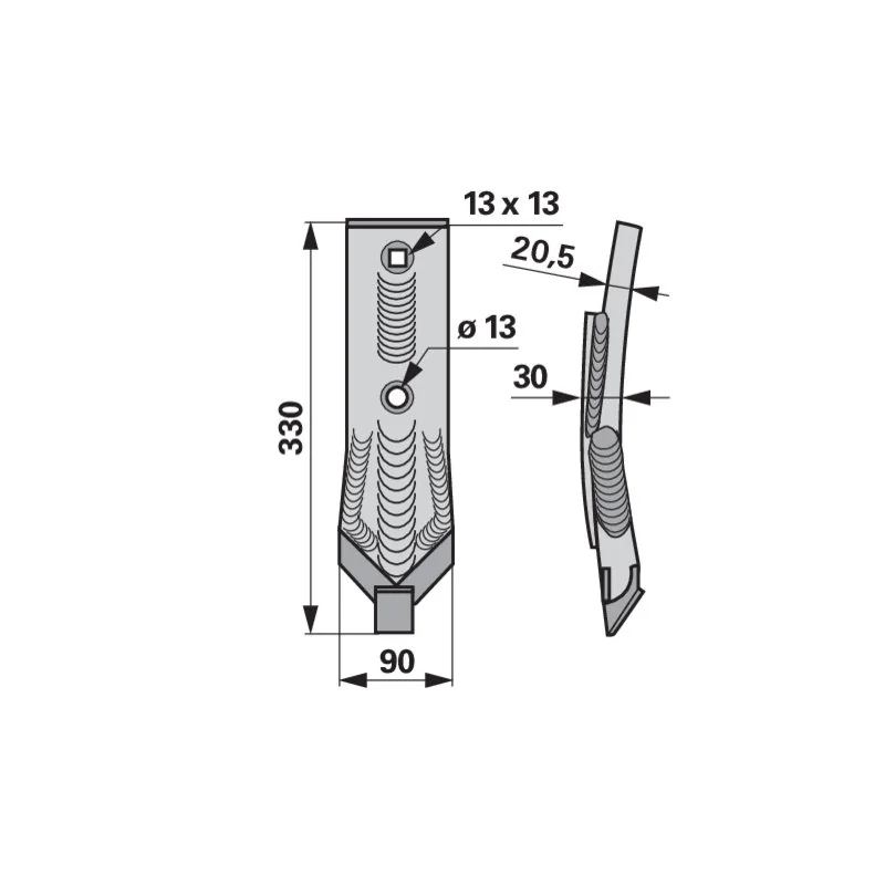 JPF - 506064 - Cultivator share HM